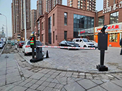 渾南農貿市場門前停車場道閘車牌識別系統(tǒng)安裝